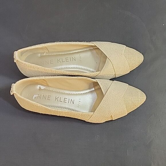 ANNE KLEIN POINTED TOE CRISSCROSS DOUBLE STRAP SLIP-ON WOMEN"S FLAT SHOE - Picture 5 of 16